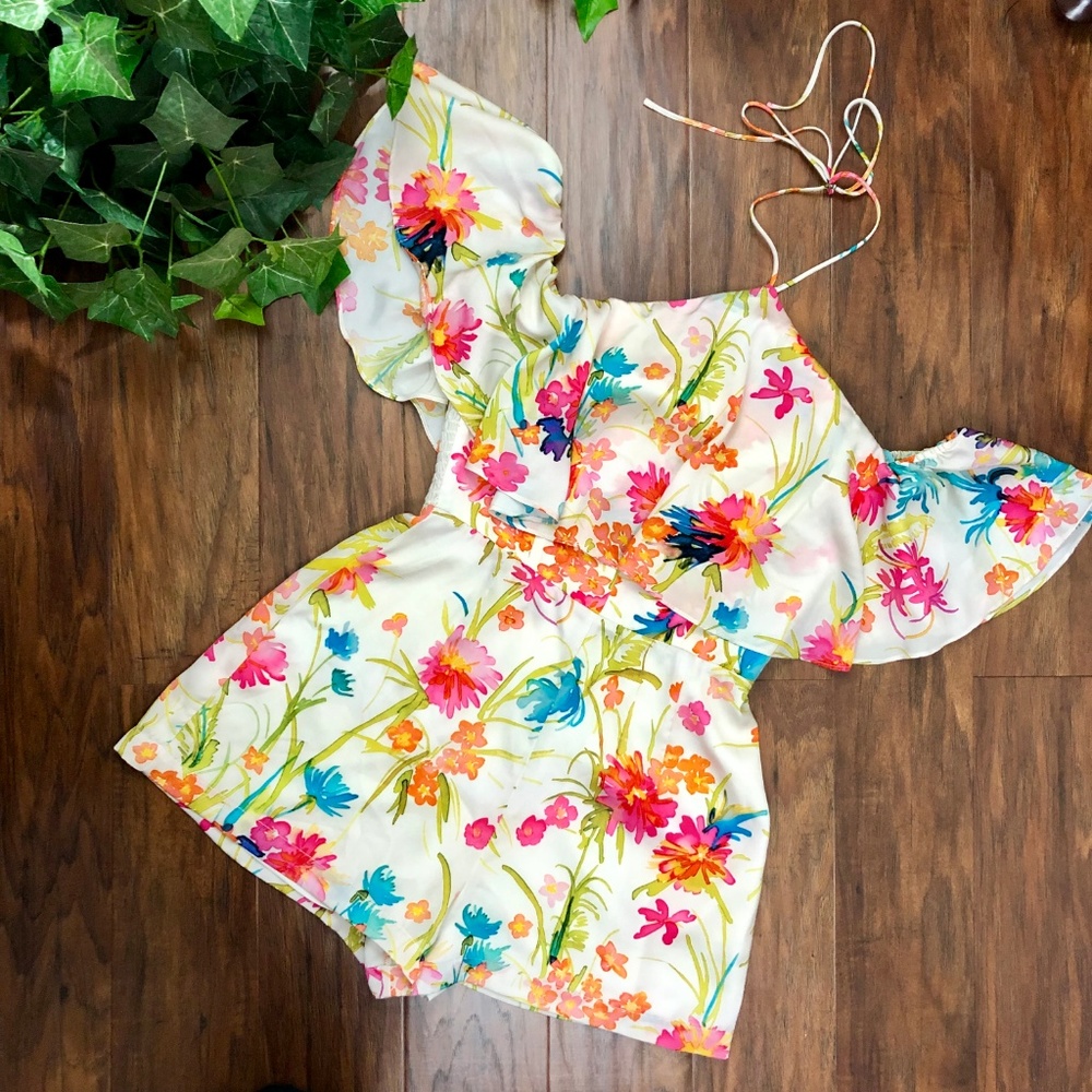 Amanda Uprichard Baja Floral Romper Size S